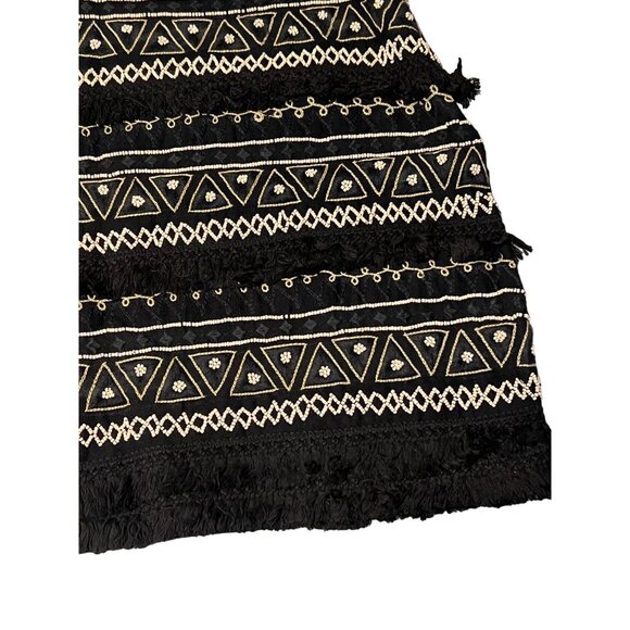 ANTHROPOLOGIE Chloe Oliver FRINGE BEADED SKIRT Women's Size Small New with Tags - Picture 10 of 13